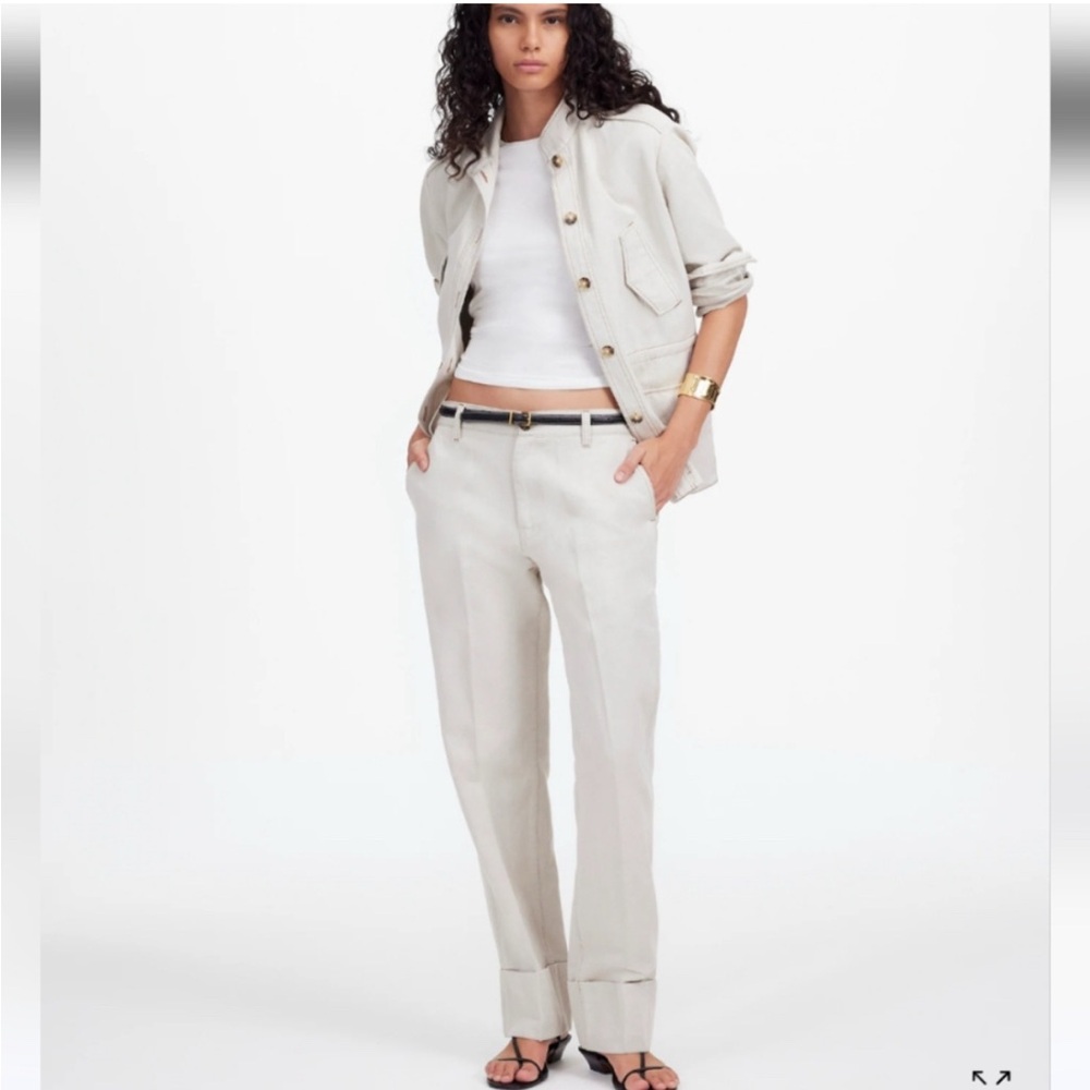Sz 27 | The Dean Easy Straight Pant | Bone